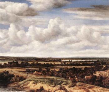Philips Koninck : An Extensive Landscape With A Road By A Ruin